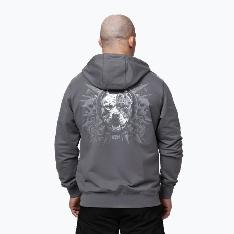Pánská mikina Pitbull World Sweatshirt Zip Hooded graphite 3