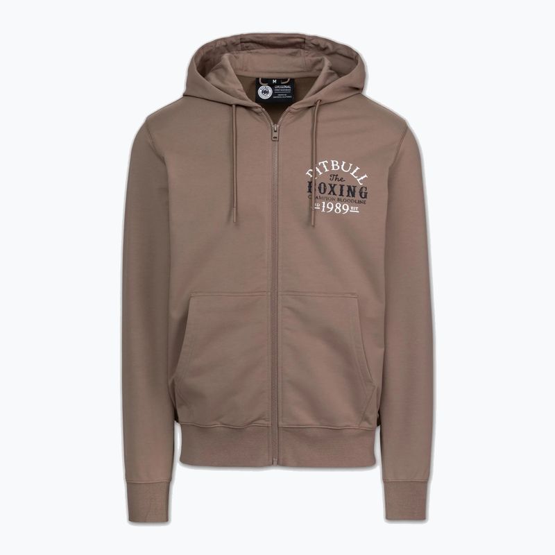 Pánská mikina Pitbull Bloodline 2 Sweatshirt Zip Hooded brown savana 5