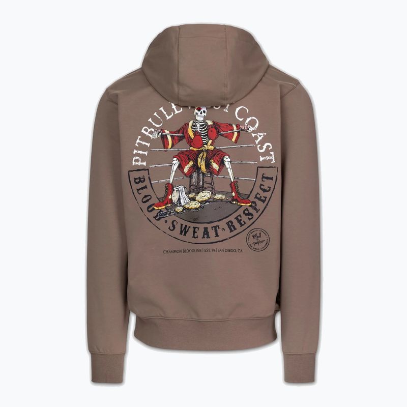 Pánská mikina Pitbull Bloodline 2 Sweatshirt Zip Hooded brown savana 6