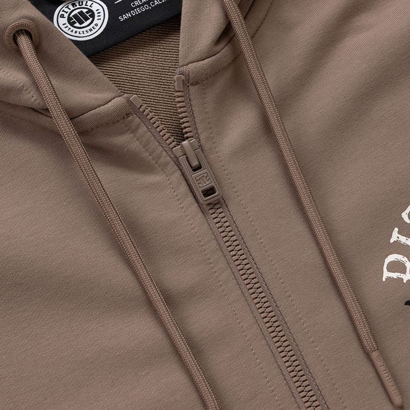 Pánská mikina Pitbull Bloodline 2 Sweatshirt Zip Hooded brown savana 7
