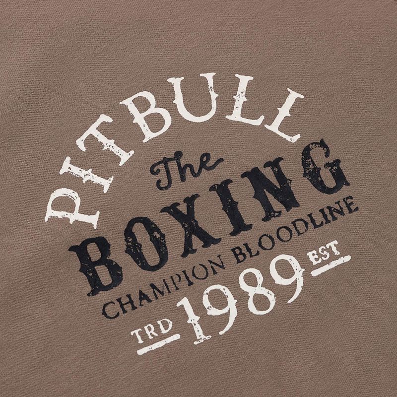 Pánská mikina Pitbull Bloodline 2 Sweatshirt Zip Hooded brown savana 8