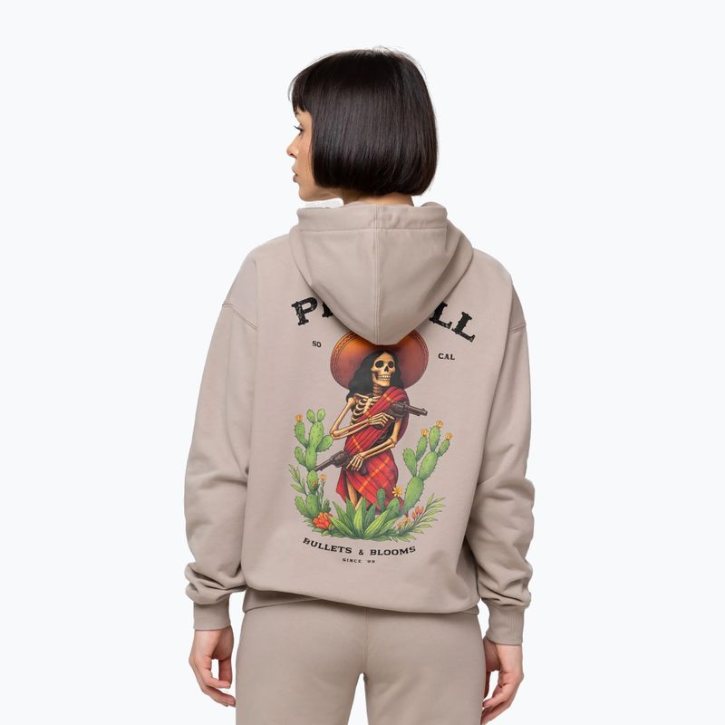 Dámská mikina Pitbull Bullets & Blooms Hooded sand savana 3