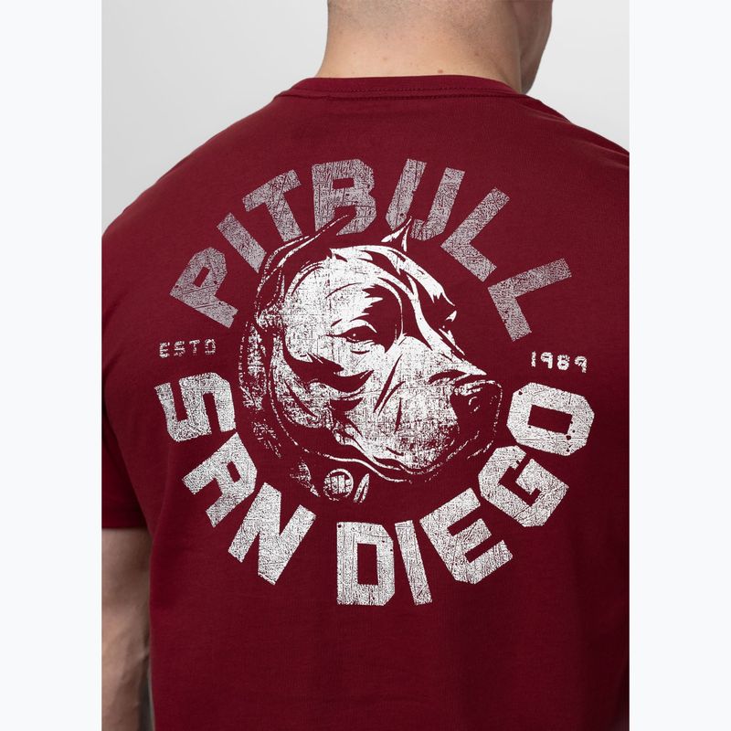 Pánské tričko na lezení Pitbull Dog SD burgundy 3
