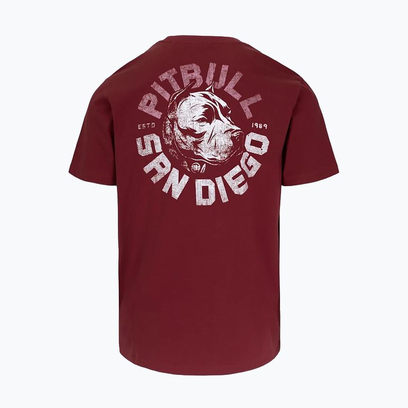 Pánské tričko na lezení Pitbull Dog SD burgundy 5