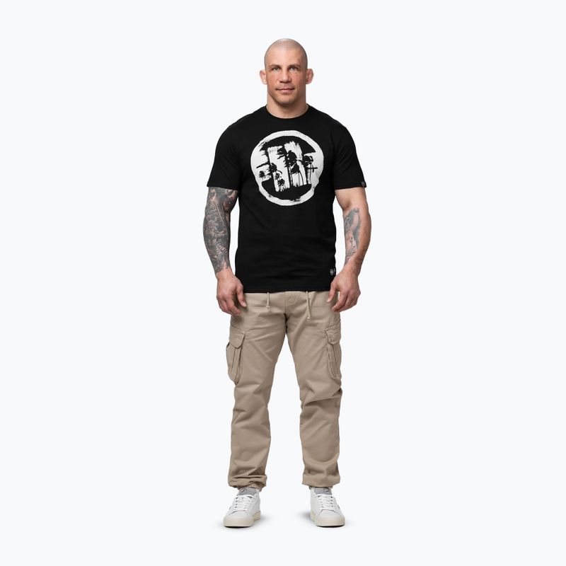 Pánské tričko na lezení Pitbull Palms black logo 2
