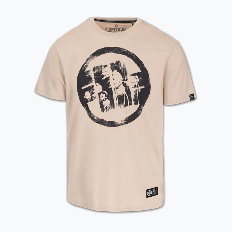 Pánské tričko na lezení Pitbull Palms ultra light sand logo 4