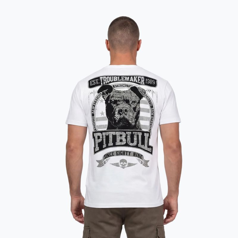 Pánské tričko na lezení Pitbull Troublemarker white 3