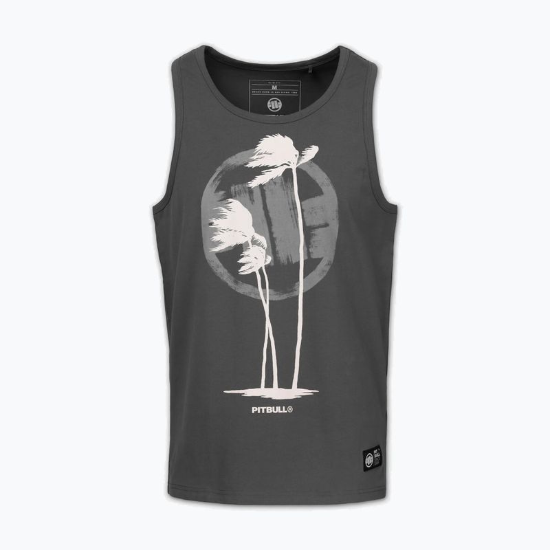 Pánské tričko na lezení Pitbull Palms Tank Top light sand 3