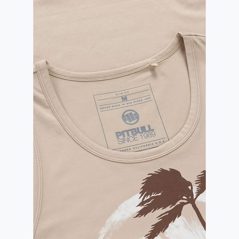 Pánské tričko na lezení Pitbull Palms Tank Top light sand 5