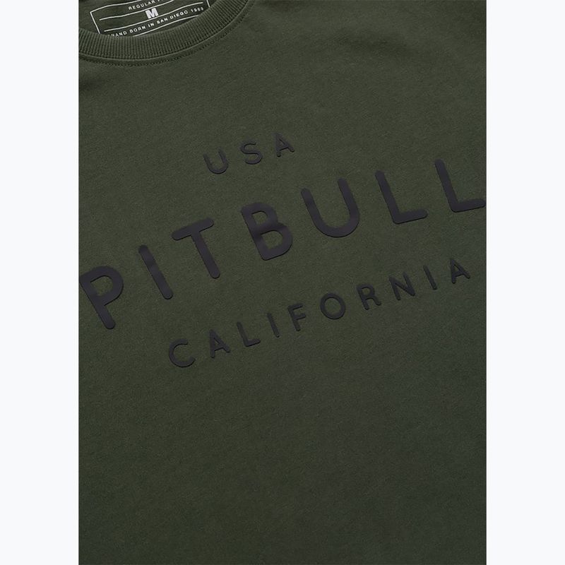 Pánské tričko na lezení Pitbull USA CAL Big Logo old green 7