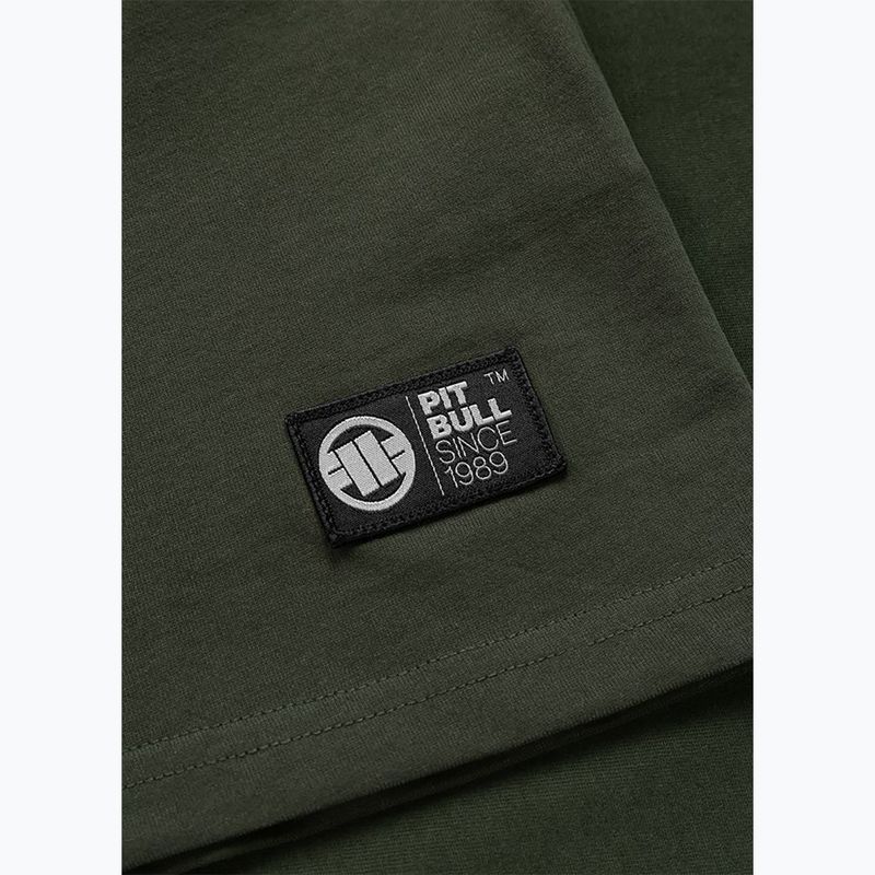 Pánské tričko na lezení Pitbull USA CAL Big Logo old green 8