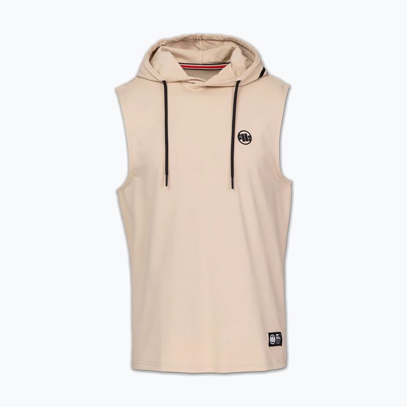 Pánská tréninková mikina Pitbull Mercado Hilltop Sleeveless Hooded pale sand 3