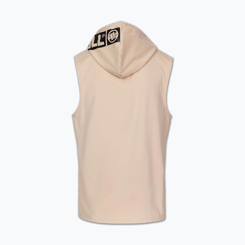 Pánská tréninková mikina Pitbull Mercado Hilltop Sleeveless Hooded pale sand 4