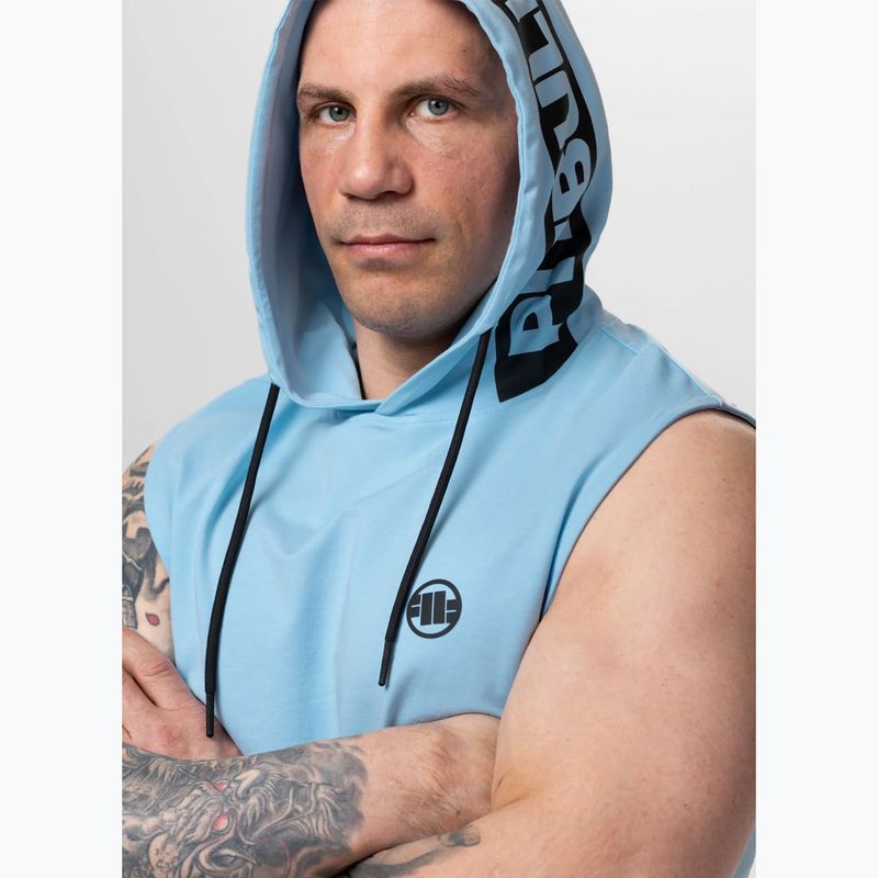 Pánská tréninková mikina Pitbull Mercado Hilltop Sleeveless Hooded light blue 5