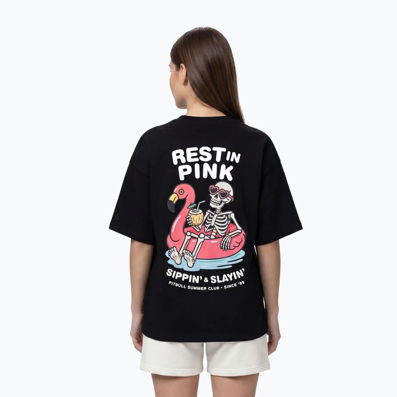 Dámské tričko Pitbull Rest In Pink Oversize black 3