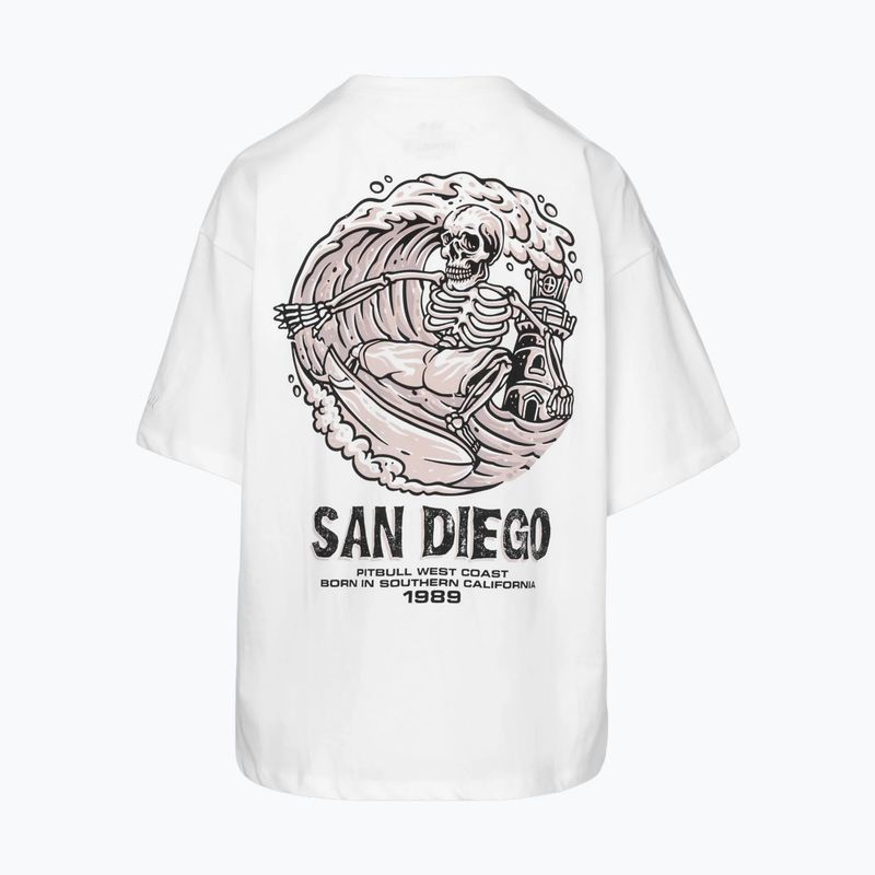 Dámská mikina Pitbull Skull Oversize white 5