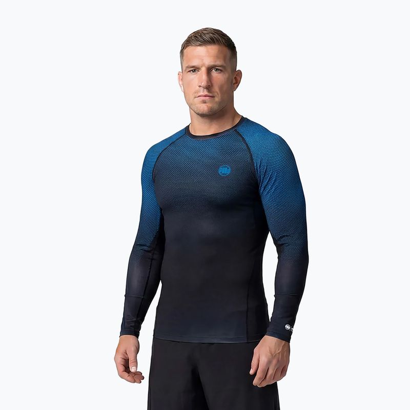 Pánský rashguard s dlouhým rukávem Pitbull Belt Rashguard blue