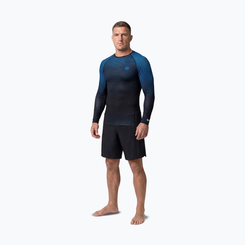 Pánský rashguard s dlouhým rukávem Pitbull Belt Rashguard blue 2