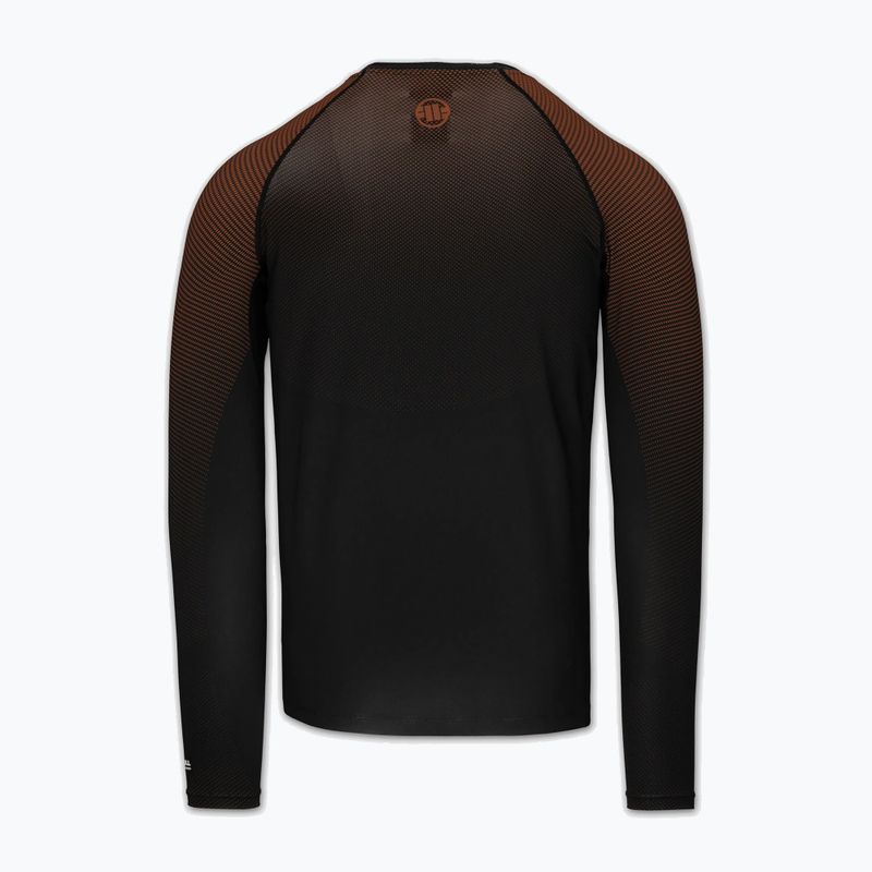 Pánský rashguard s dlouhým rukávem Pitbull Belt Rashguard brown 4