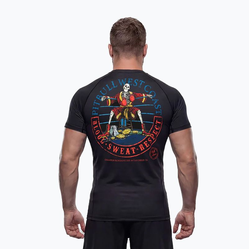 Pánský rashguard s dlouhým rukávem Pitbull Champion Bloodline Rashguard black 4