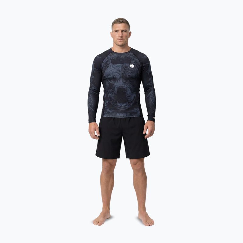 Pánský rashguard s dlouhým rukávem Pitbull World Rashguard black 2