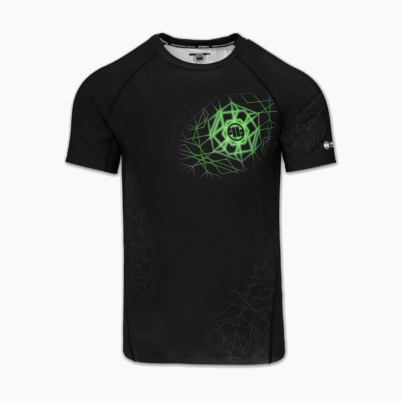 Pánský rashguard Pitbull Ray Rashguard fluo green 3