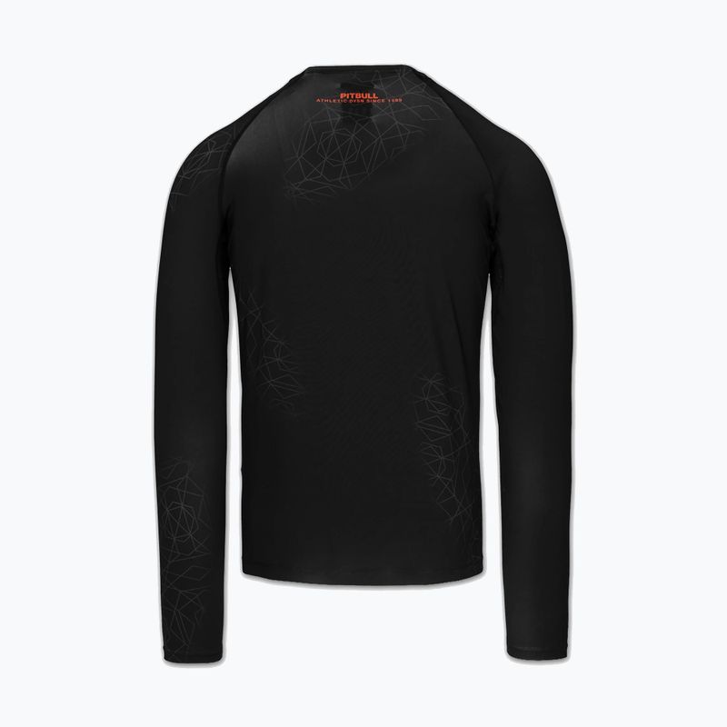 Pánský rashguard s dlouhým rukávem Pitbull Ray Rashguard fluo/red 4