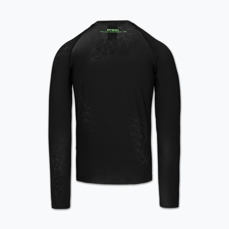 Pánský rashguard s dlouhým rukávem Pitbull Ray Rashguard fluo green 4