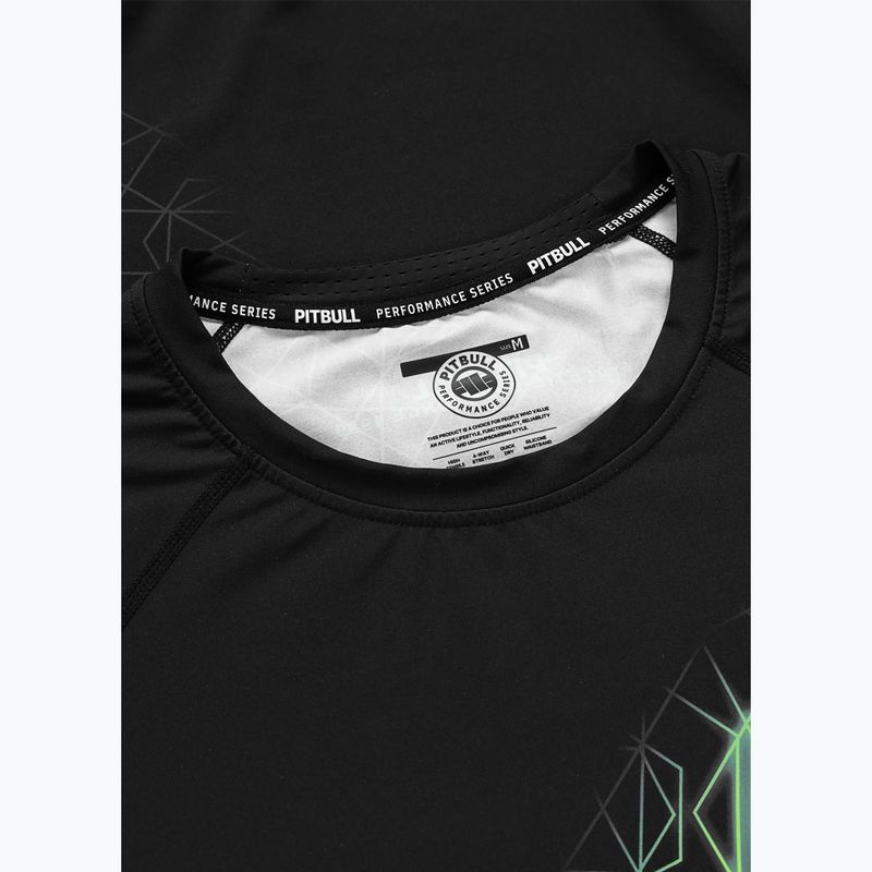Pánský rashguard s dlouhým rukávem Pitbull Ray Rashguard fluo green 5
