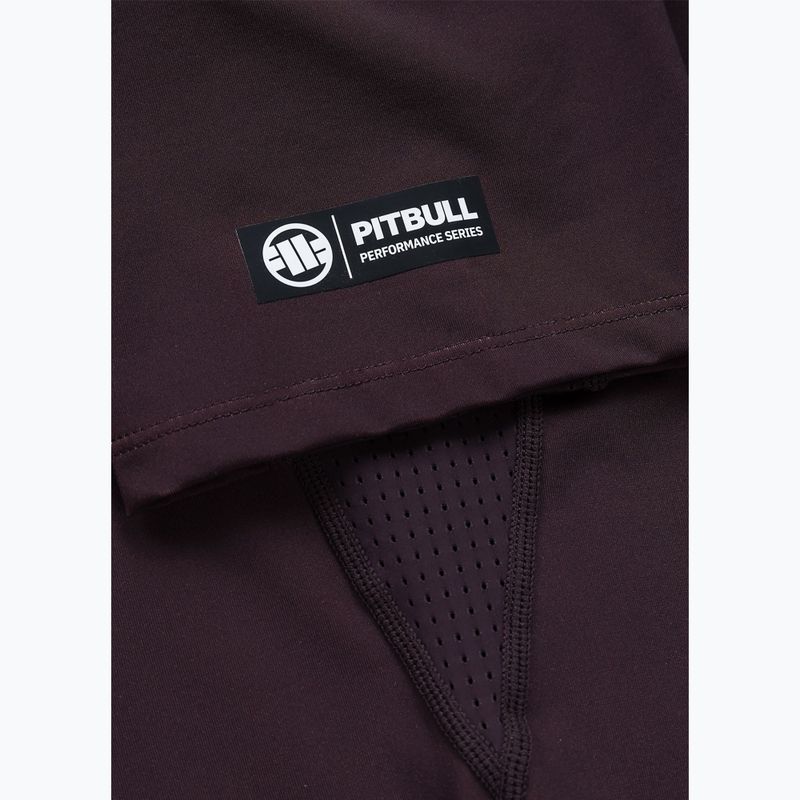 Pánské tričko na lezení Pitbull Rashguard Logo Palms brown 8