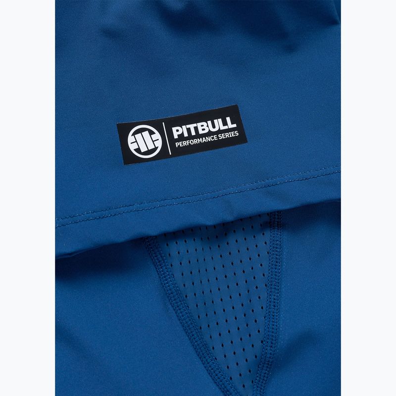 Pánské tričko na lezení Pitbull Rashguard Logo Palms blue 8