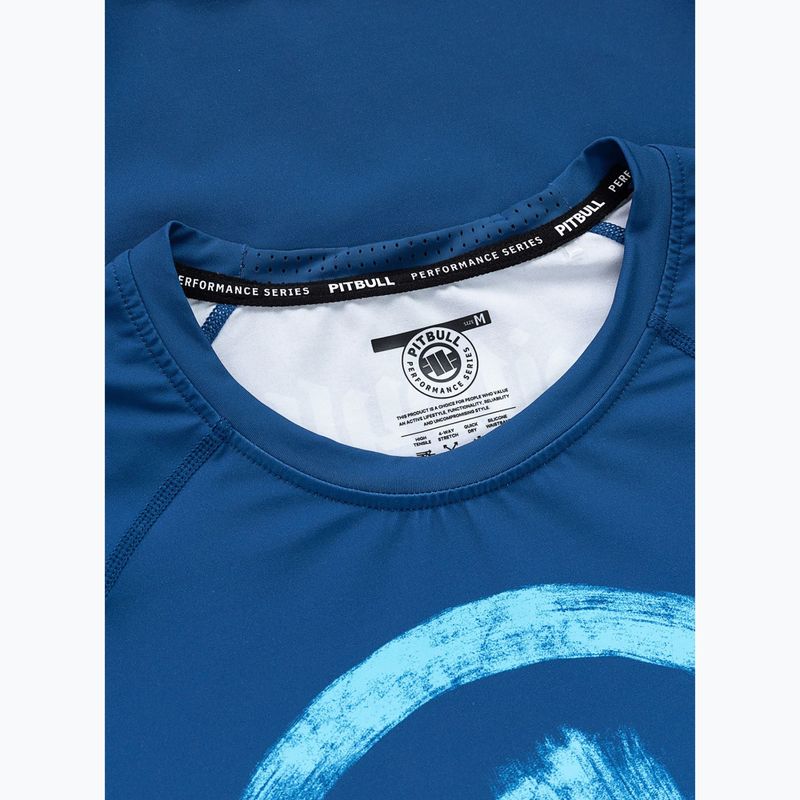 Pánský rashguard s dlouhým rukávem Pitbull Rashguard Logo Palms blue 5
