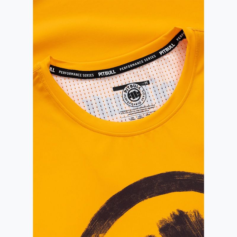 Pánské tričko na lezení Pitbull Palms mesh yellow logo 6