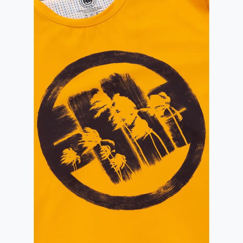 Pánské tričko na lezení Pitbull Palms mesh yellow logo 7
