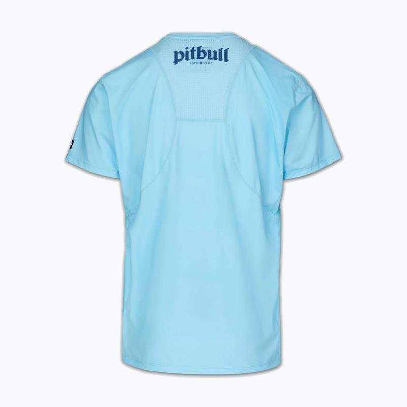 Pánské tričko na lezení Pitbull Palms mesh light blue logo 4