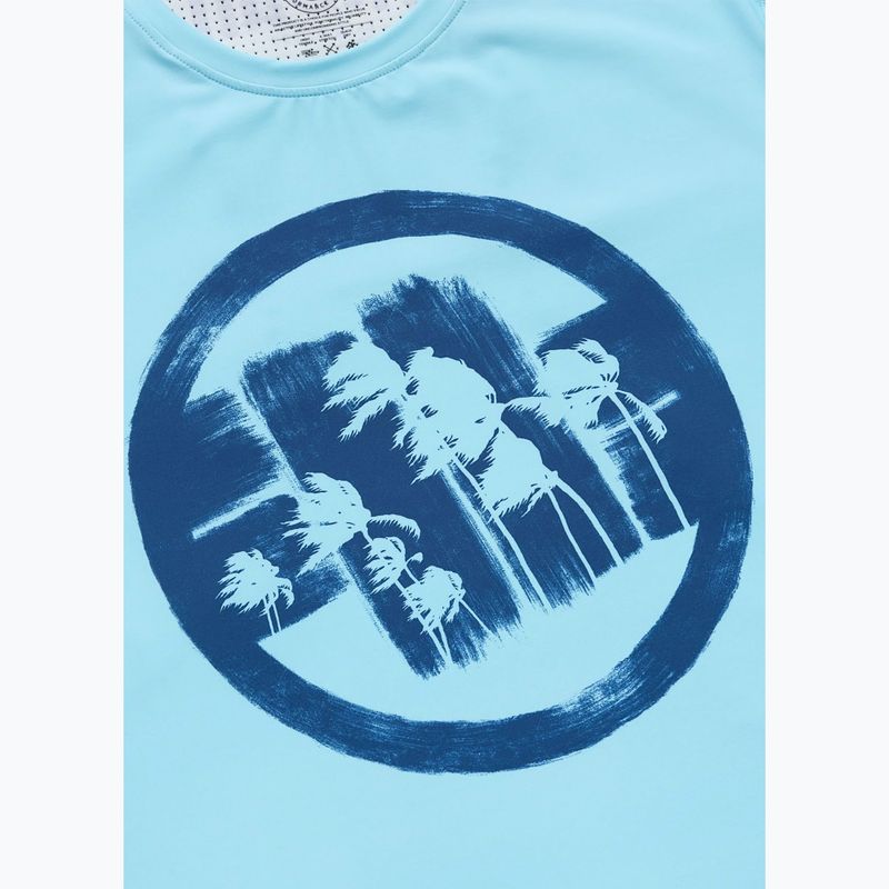 Pánské tričko na lezení Pitbull Palms mesh light blue logo 6