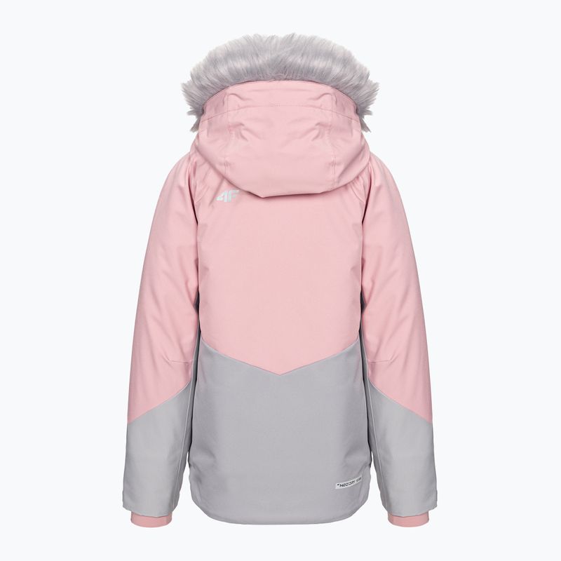 Dětská lyžařská bunda 4F růžová HJZ22-JKUDN003 4