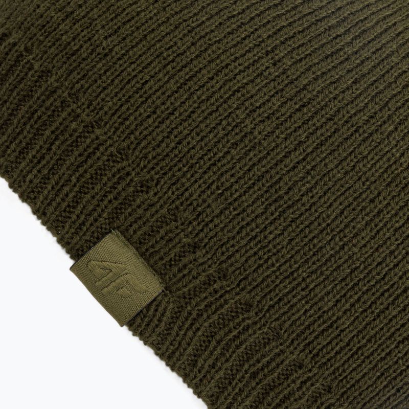 Pánská zimní čepice 4F zelená H4Z22-CAM002 3