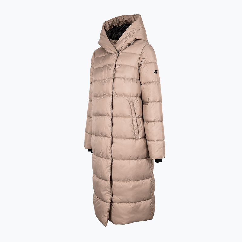 Dámská péřová bunda 4F béžová H4Z22-KUDP018 11