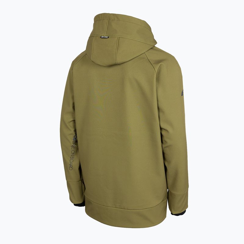 Pánská snowboardová bunda 4F khaki H4Z22-SFM001F 10