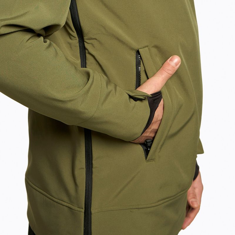 Pánská snowboardová bunda 4F khaki H4Z22-SFM001F 5