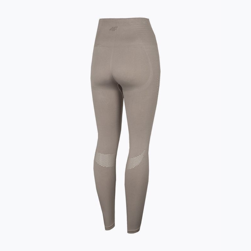 Dámské bezešvé legíny 4F H4Z22-SPDF012 beige 4