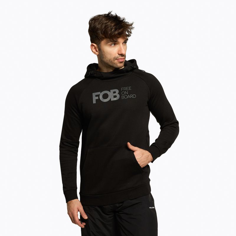 Pánská snowboardová mikina 4F černá H4Z22-BLM021