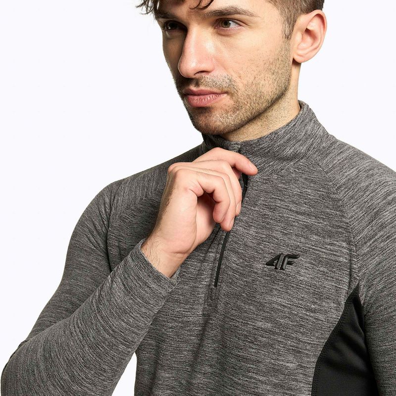 Pánská lyžařská mikina 4F BIMP011 fleece šedá H4Z22-BIMP011 4