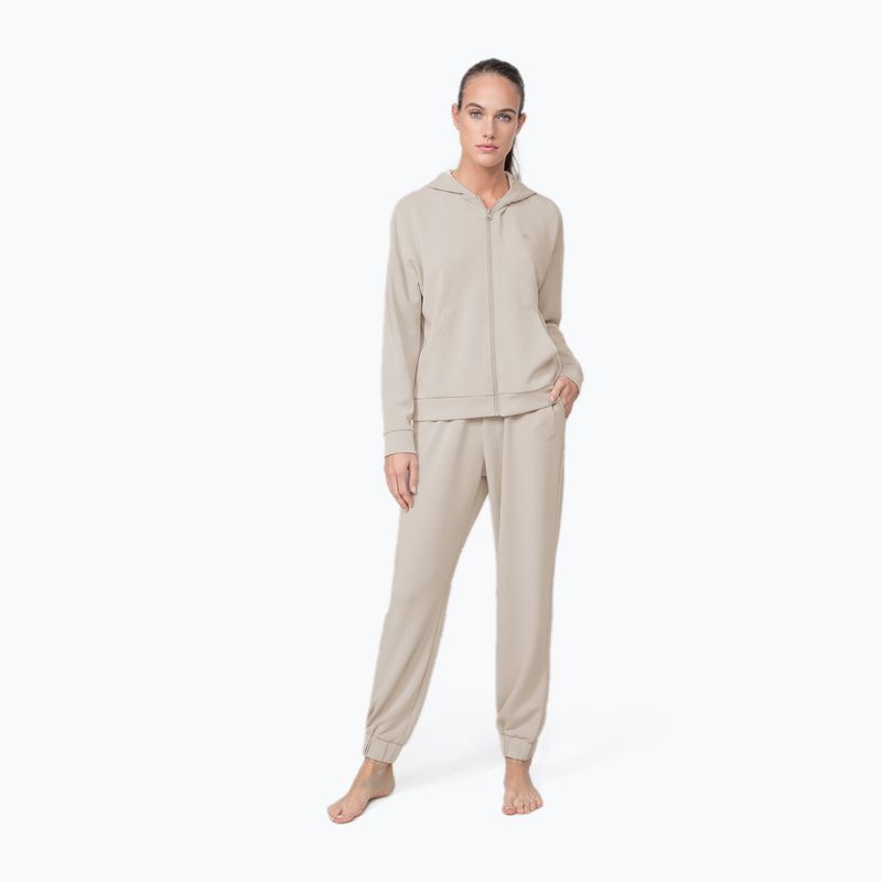 Dámské kalhoty na jógu 4F H4Z22-SPDD022 beige 2