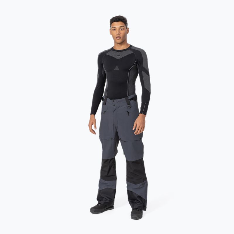 Pánské snowboardové kalhoty 4F tmavě šedé H4Z22-SPMS001 3
