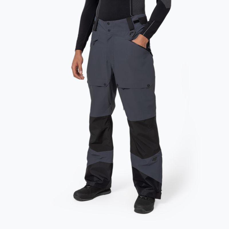 Pánské snowboardové kalhoty 4F tmavě šedé H4Z22-SPMS001 4