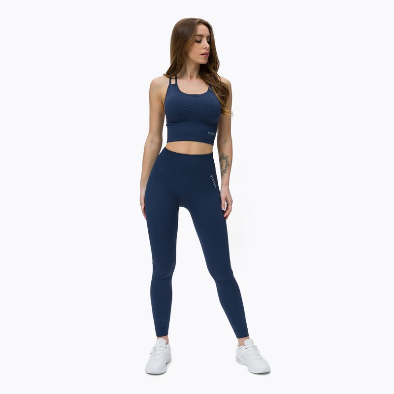 Dámské bezešvé legíny STRONG POINT SHAPE & COMFORT (PUSH UP) tmavě modré 1133 2