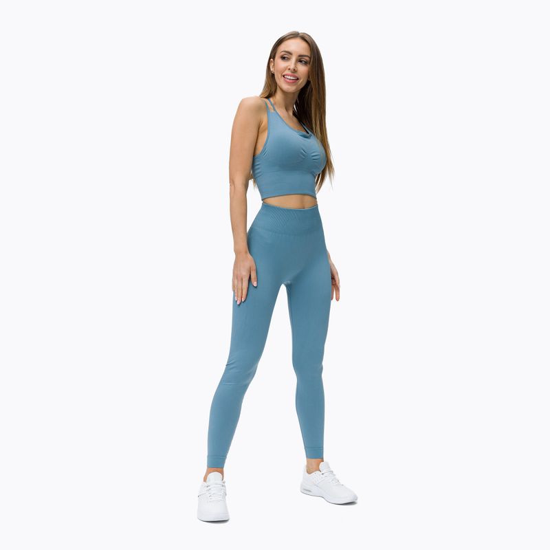 Dámské bezešvé legíny STRONG POINT Shape & Comfort Push Up modré 1129 2