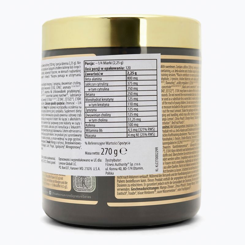 Předtréninkový přípravek Fitness Authority Levrone Scatterbrain 270 g mango/lemon 2